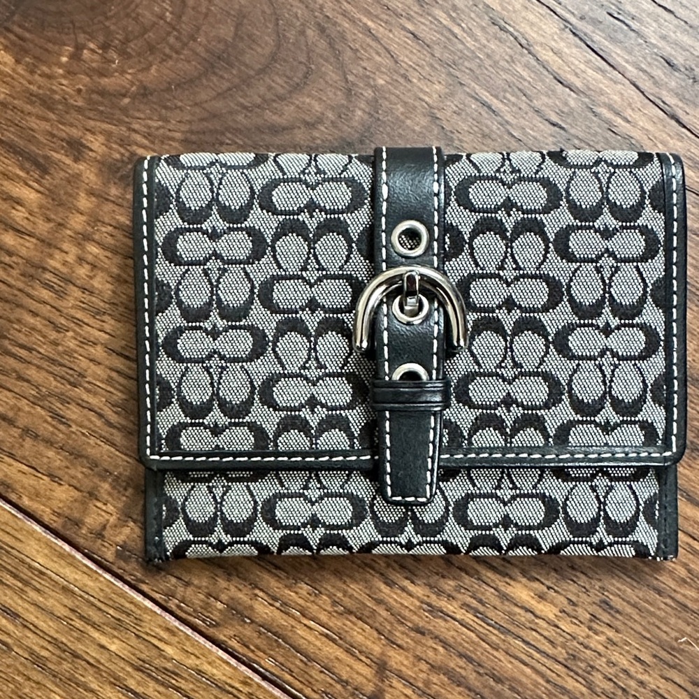 Black and Gray Coach Wallet